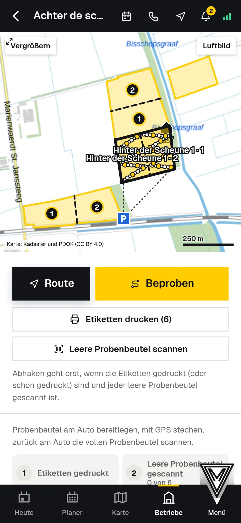 Ein Schlag mit dem Zickzack und den Schichten.