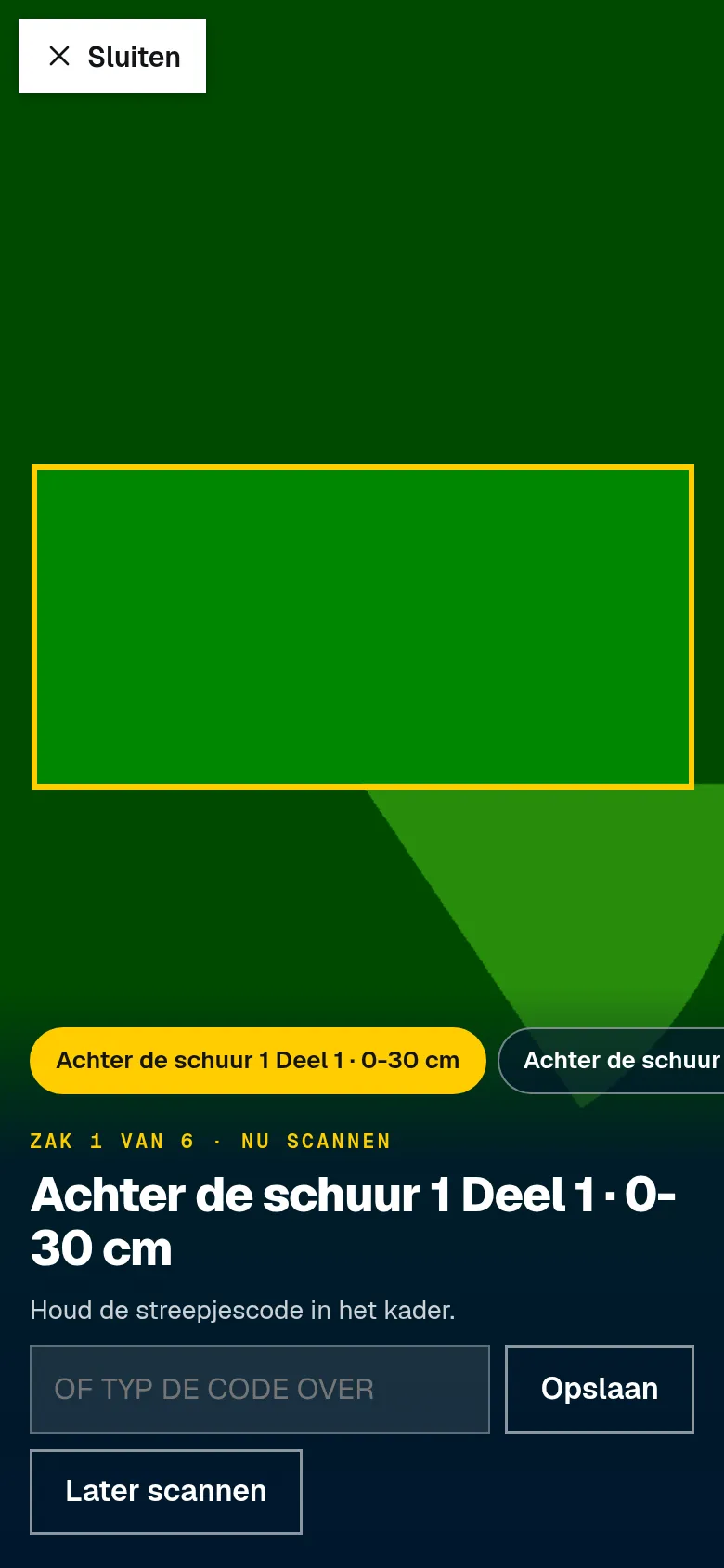 Elke zak scannen, de app telt mee.